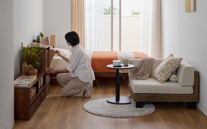 No.350：色と柄で遊ぶ。オレンジがアクセントの元気になれるお部屋：画像8