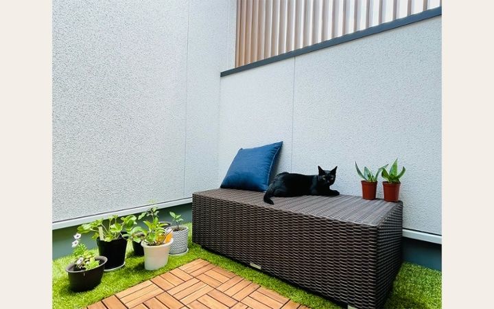 [お客様の投稿写真] 愛猫と楽しむ小さなリゾート空間
